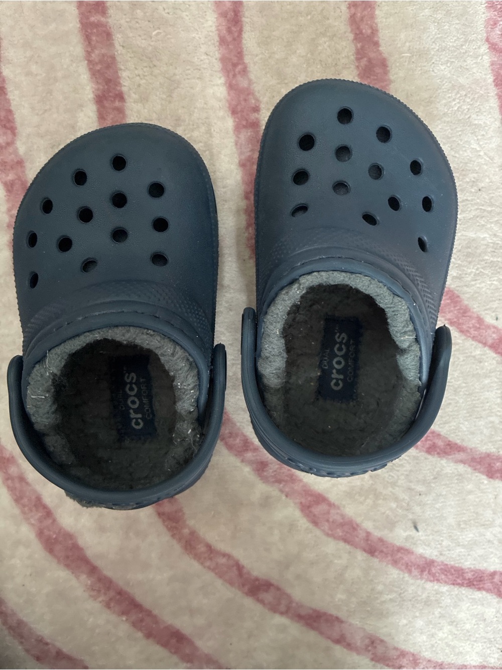 CROCS toddler cozy Lined Clog - Blue Gray
